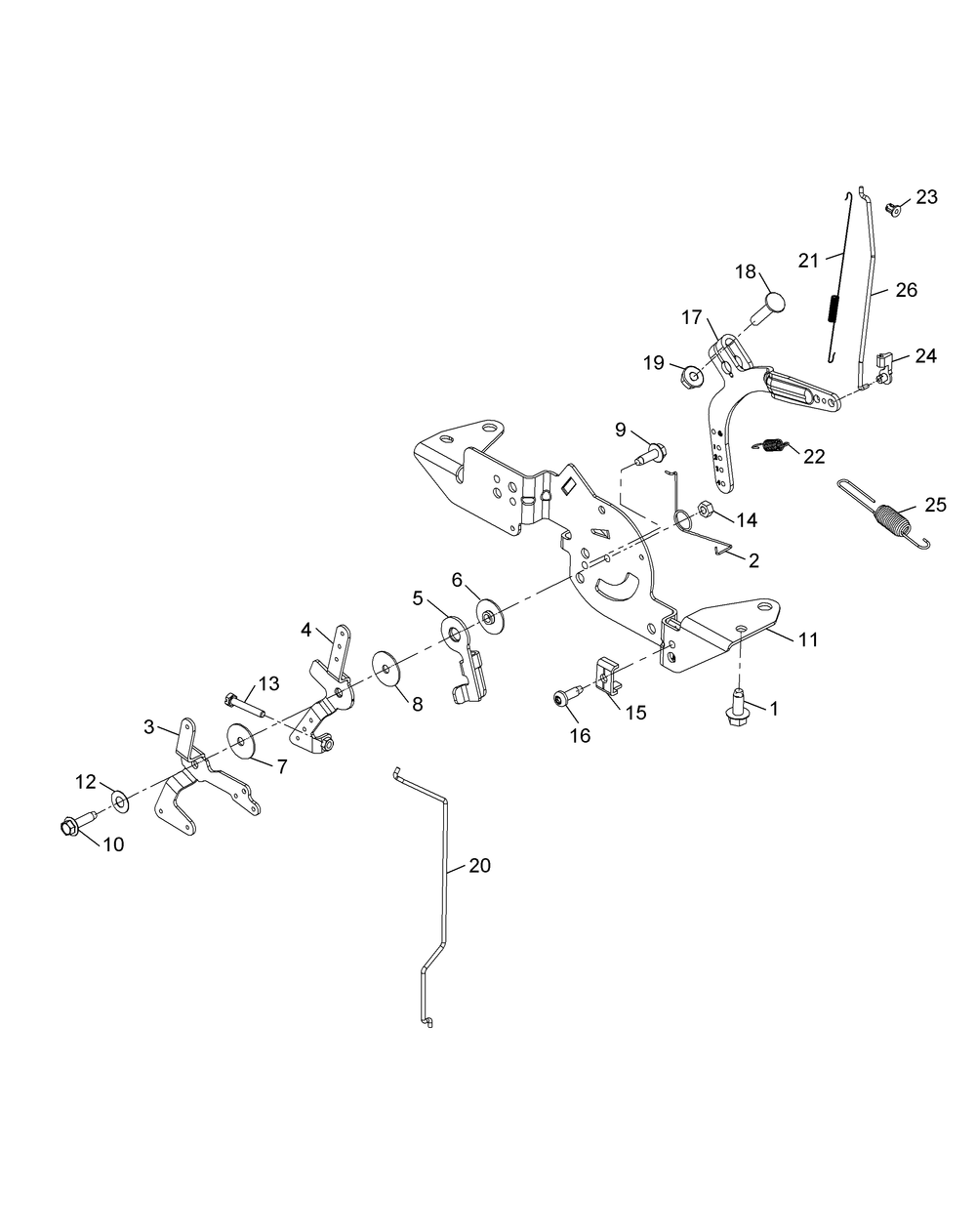 Kohler Zt730-3011 Engine Controls Diagram and Parts List for Z-FORCELZ48 (53ATDAGB-53ATDAGB050)(2014) Cub Cadet Lawn Tractor
